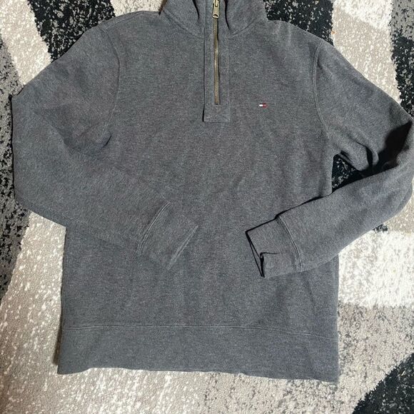 Tommy Hilfiger Mens Size  Small 1/4 Zip High Collar Pullover Sweater - Picture 2 of 4